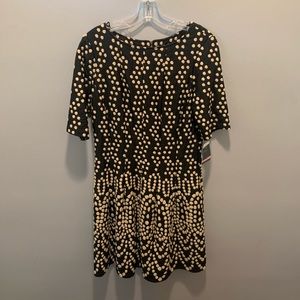 Black and Tan short sleeve dress NWT